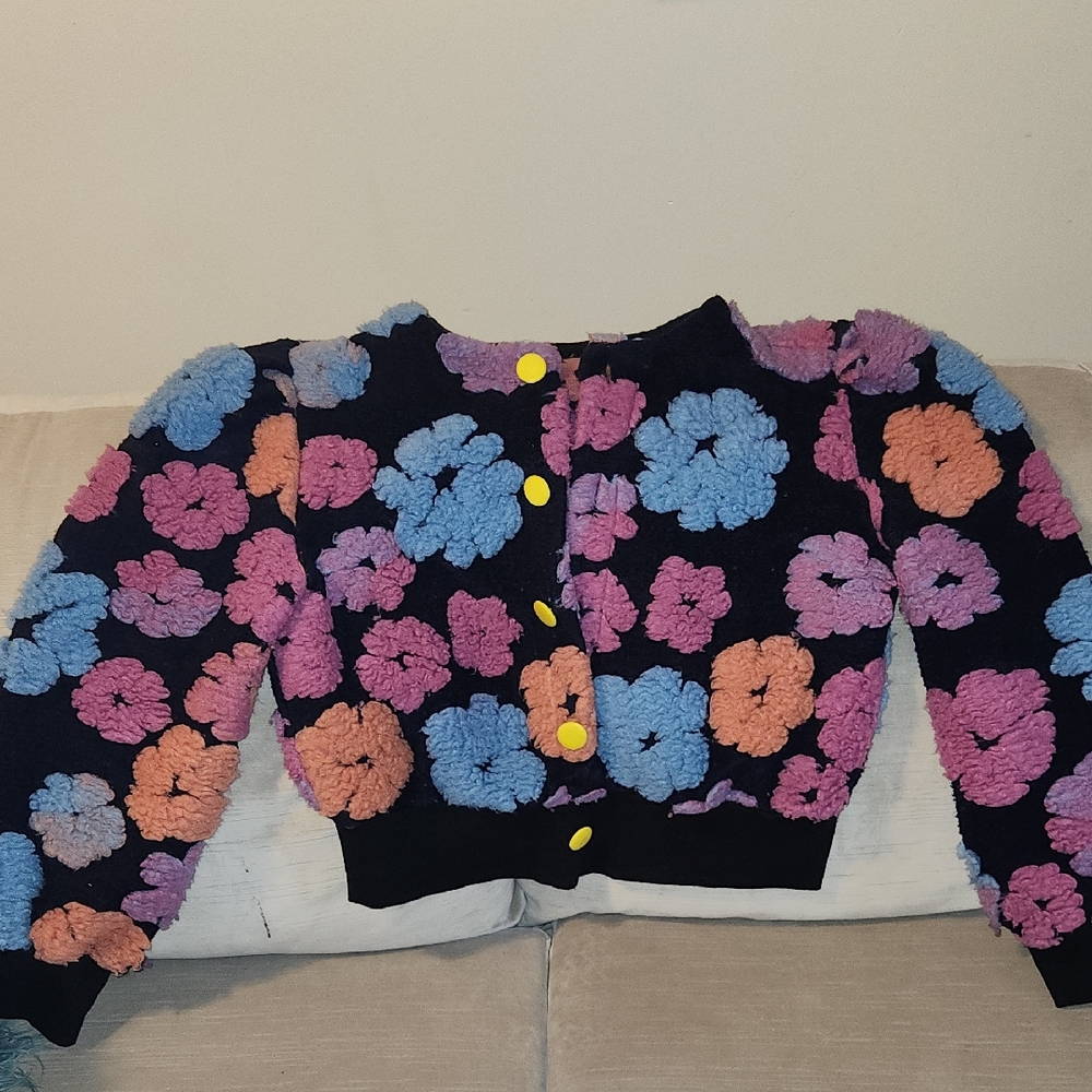 Floral Patterned Sweater - Multicolor